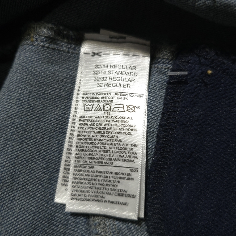 GAP Maternity Jeans, Inset Panel Girlfriend Jeans, Sz 32/14R, Medium Wash NWT - Picture 7 of 11